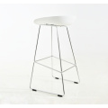 High footrest stool metal frame PP bar chair